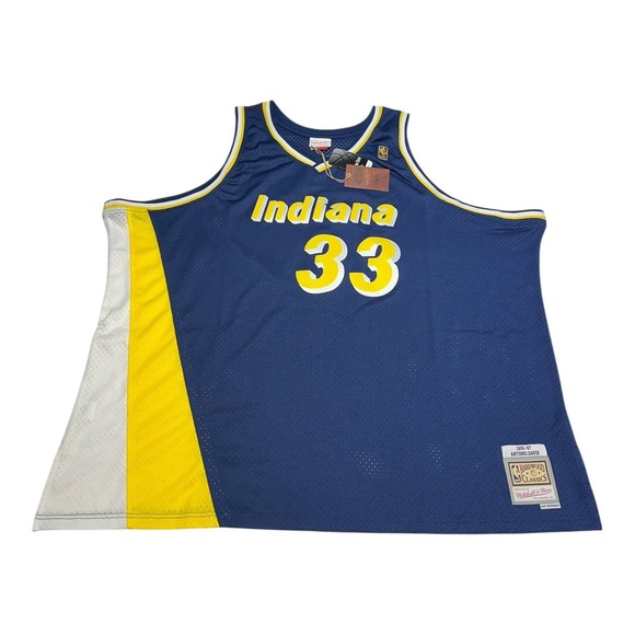 Mitchell & Ness Antonio Davis Indiana Pacers 1996/97 Jersey Men Sz 5XLB Hardwood - Picture 1 of 7